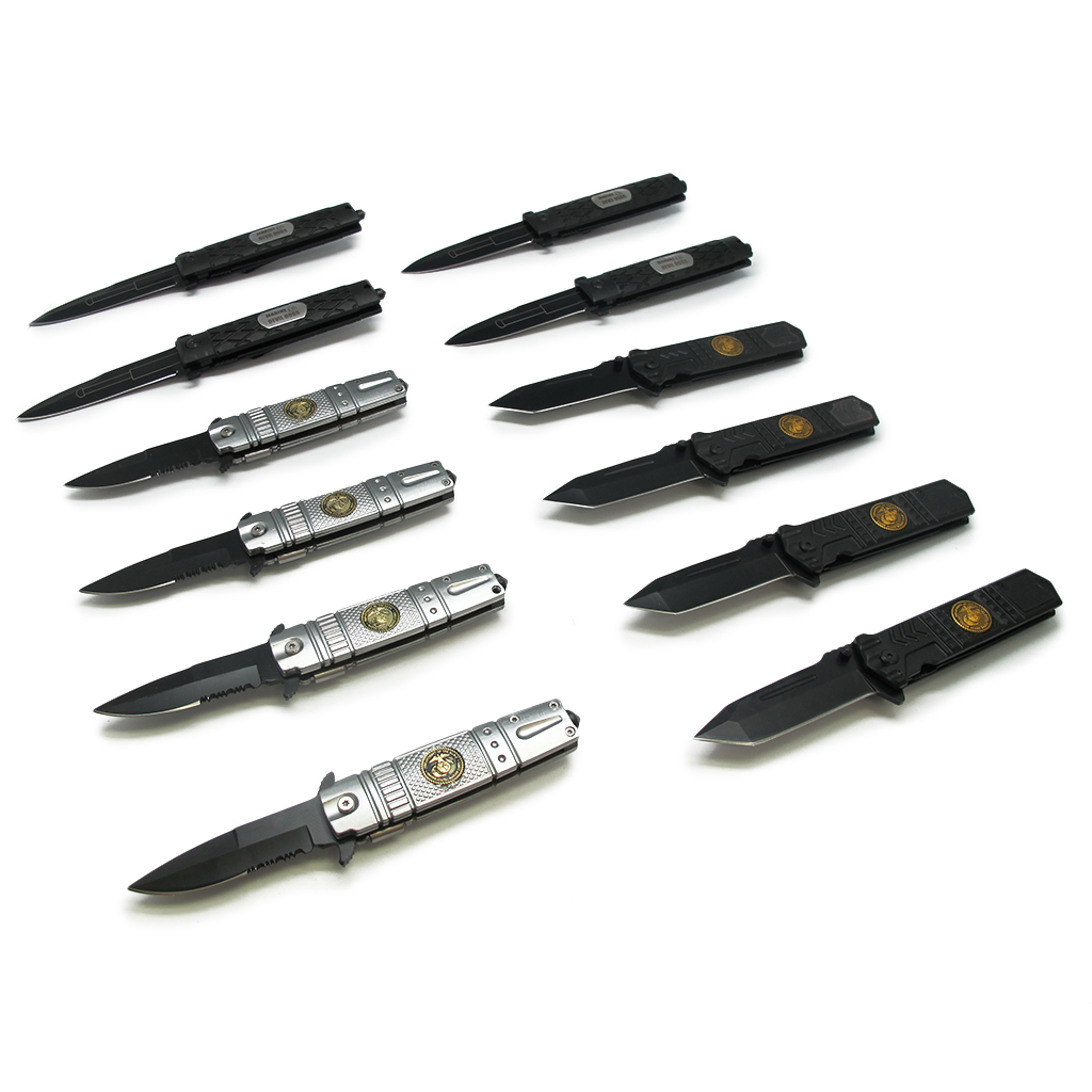 12 Assisted Opening Marine Tactical Folders