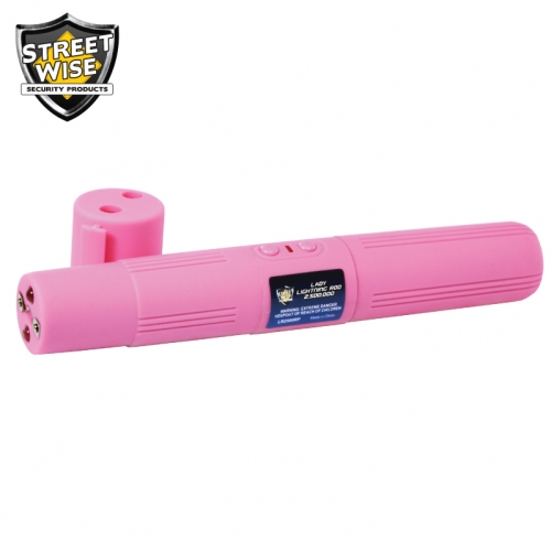 Paralyzér Streetwise 2 500 000 voltov - pero s LED baterkou - ružová farba